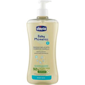 Chicco Baby Moments Bagno Delicato Corpo e Capelli 500 ml - Formula Naturale con Avena e Glicerina, Ideale per Neonati