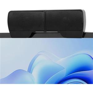 APXEL Altoparlante Pc USB, USB Portatile Mini Soundbar, Clip on Casse per Pc, Laptop, Telefoni Cellulari E Desktop, Plug and Play (Nero)