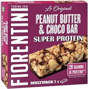 CAIYA Fiorentini Peanut Butter & Choco Bar Super Protein Barrette al Burro d'Arachidi e Cioccolato 114g