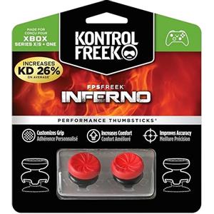 KontrolFreek FPS Freek Inferno Gommini per Controller Xbox | 2x Rialzi Analogici Alti per Xbox Series X|S & Xbox One | Precisione Ultime per Sniper | Rosso