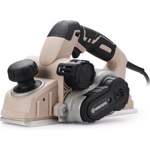 WOODSTARTER Pialla elettrica a mano con cavo 7,7 AMP 15000 giri/min con guida al bordo e sacchetto per la polvere, larghezza piallatura 3-1/4 per la lavorazione del legno