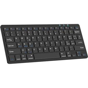 KBCASE Tastiera Wireless Bluetooth per iPad, Universale Ultra Tastiera Wireless per Tablet Samsung/Windows/Android/iOS/iPad//Telefoni, Layout Italiano QWERTY,2 Batterie AA