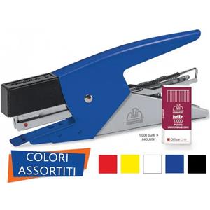 Ro-ma Cucitrice a Pinza Primula 6 - 46 mm, Colori Assortiti, Ergonomica con Dispositivo Antinceppo Automatico