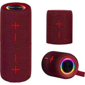 Trevi XR 8A44 DOUBLE Altoparlante Amplificato Portatile 10W x 2, Cassa Wireless Separabile in 2 Unità, Micro SD, AUX-IN, Audio Wireless 5.3, IPX5, Batteria Integrata, Rosso