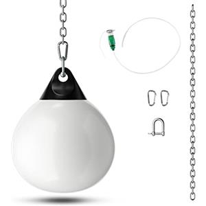 GYMAX Sacco da boxe per acqua, 45 cm, 50 kg, con tubo di iniezione dell'acqua e accessori per appenderlo, sacco da boxe professionale per bambini, ragazzi e adulti