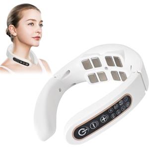 Colexy Massaggiatore Cervicale, Massaggio a Impulsi a 8 Teste e Funzione di Riscaldamento, 6 Modalita 15 livelli Massaggiatore Collo Schiena per Casa, Ufficio, Viaggi, Regali per Donne e Uomini