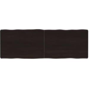 Owoxanthellate Tavolo da disegno, 120 x 40 x 6 cm, in legno di quercia massello marrone scuro, pieghevole, con bordo dell'albero per scrivania, tavolo da disegno, per casa, ufficio, cucina, ufficio