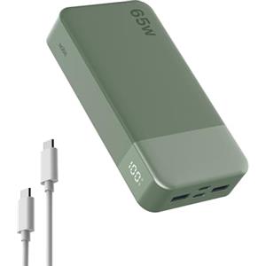 NOBIS Power Bank 20000mAh PowerBank 65W, Caricatore Portatile Ricarica Rapida Bidirezionale, 4 Porte USB-C/USB-A, Display Digitale, Ampia Compatibilità, Modalità a Bassa Corrente & Protezione Completa
