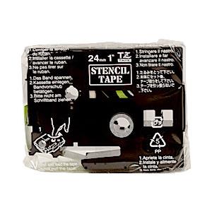 Brother STE-151 Nastro per Etichettatrice Bianco su Trasparente 24 mm x 3 m - Non Laminato con Stampino