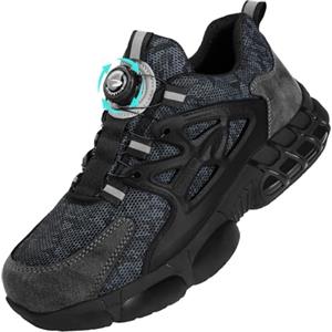 OFFCUP Scarpe Antinfortunistiche Uomo, Sicurezza Scarpe da Lavoro, Sportive Sicurezza Scarpe con Punta in Acciaio Scarpe Protettive Industriali per Lavoro e Quotidiana Taglia: 42