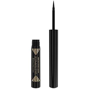 Max Factor Eyeliner Liquido Masterpiece Matte, Formula Vegan, No Transfer e Water Resistant Fino a 12 Ore, Finish Matte, Black, 1.7ml