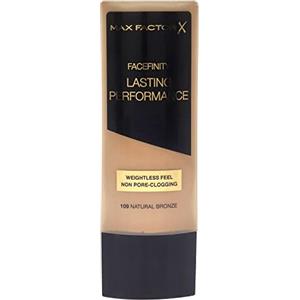 Max Factor - Fondotinta Liquido Lasting Performance - Alta Coprenza, Finish Matte e Lunga Durata - 109 Natural Bronze - 35 ml