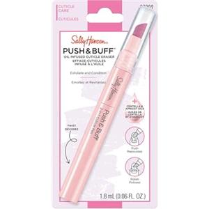 Sally Hansen Push & Buff 2-In-1 Pen, Rimuovi-cuticole, Penna per cuticole, Preparazione per manicure