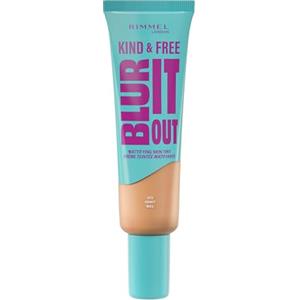 Rimmel London Kind & Free BLUR IT OUT Fondotinta Opacizzante, 303, Honey, Controllo effetto lucido per tutto il giorno, Make-up dal finish matte leggero, 30 ml