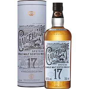 Craigellachie 17 Anni Speyside Scotch Single Malt Whisky con astuccio regalo, affinato in botti di Sherry e Bourbon, Vol. 46%, 70 cl / 700 ml