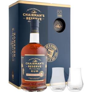 CHAIRMAN'S RESERVE "The Forgotten Casks" Special Pack + 2 bicchieri logati Chairman's