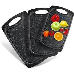 Romon Tagliere da Cucina, 3 Pezzi Imita l'aspetto del Granito, Tagliere da Cucina Plastica Taglieri Plastica, Cutting Board Facile da Pulire, Taglieri Sono Duri per Frutta, Verdure, Carne,S/M/L