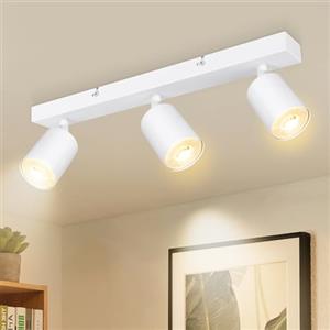 Dehobo Lampada Faretti da Soffitto LED Orientabili, Faretti da Parete Interno GU10 Bianco, Lampadario LED Moderna da Soffitto per Camera da Letto Cucina Soggiorno, Lampadina non Inclusa