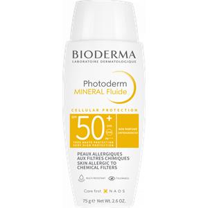 Bioderma Photoderm Mineral Fluide SPF 50 - Crema Solare Minerale per Pelle Sensibile, 75 ml