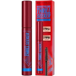 Rimmel London Wonder'Volume Thrill Seeker, 001 Black, Waterproof Mascara, Volumising Mascara, Smudge-Proof, Clump-Proof, Flake-Proof, 24-Hour Wear, 8ml