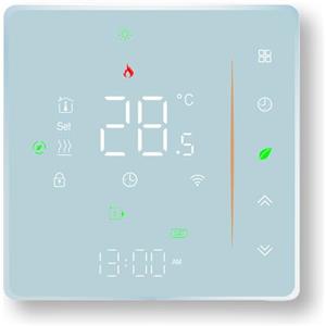 Caslant 006 Serie WI-FI Termostato - Termostato Programmabile Touch Screen per Riscaldamento Caldaia - Controllo Remoto Tramite Cellulare Funziona con Alexa, Google Home, IFTTT