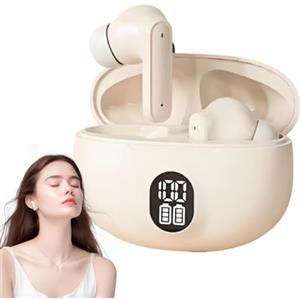 Generico Earbuds Wireless Headphones - Noise Cancelling Stereo, LED Display Workout, Waterproof Cordless Earphones | Driving Cycling Gym, Ideal For Sports Exercise Music Listening, Hands-Free Calls, Outdoor