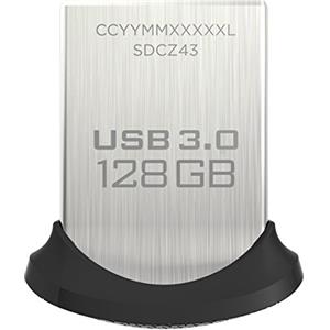SanDisk Ultra Fit Unità Flash, USB 3.0 da 128 GB con Velocità fino a 150 MB/sec