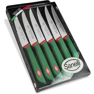 Sanelli Premana Professional Set di 6 Coltelli da Tavola con Manico Ergonomico e Antiscivolo