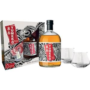 Yumekō Whisky Yumeko Whisky, 700 ml, Whisky Giapponese, Confezione Regalo con 2 Bicchieri da Degustazione, Fermentazione 96h, Doppia Distillazione, Invecchiamento in Botti di Quercia Americana e Bourbon, 40% vol.