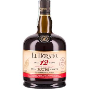 El Dorado, Rum 12 Years Old, 700 ml, Aroma di Frutta Secca, Miele e Caramello con Uva Passa, Note Legnose, Fruttate e Speziate, Invecchiato 12 anni in Guyana in Botti exBourbon, Idea Regalo, 40% Vol.