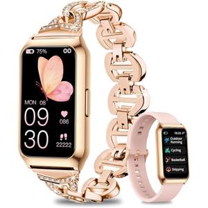 Fitoncloud Smartwatch Donna con Cassa in Alluminio, Batteria Fino a 7 Diorni, 1.47" HD Smart Watch con Sonno SpO2 Cardiofrequenzimetro, 25 Sportive, Impermeabil IP68 Orologio Fitness per Android iOS