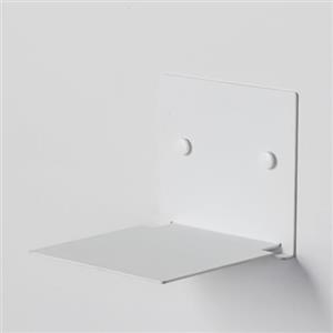 Steelnovo | Pascal, Mensola da Parete Invisibile in Metallo Verniciato, Libreria Sospesa Verticale, a Scomparsa, 12x12x13 cm, Colore Bianco, Mensola da Muro per Libri, Made In Italy
