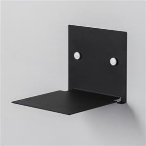 Steelnovo | Pascal, Mensola da Parete Invisibile in Metallo Verniciato, Libreria Sospesa Verticale, a Scomparsa, 12x12x13 cm, Colore Nero, Mensola da Muro per Libri, Made In Italy