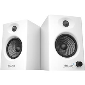 OHAYO 60W Casse PC con Unità in Fibra di Carbonio, Bluetooth 5.3, Ingressi Multipli USB/RCA/AUX - Casse attive Stereo 2.0 per Gaming PC, Intrattenimento Audio-Video, Musica, DJ e Giradischi, 1 Coppia