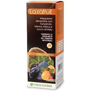 FARMADERBE LAXAFRUIT Sciroppo 200 ML - Integratore Alimentare per il Transito Intestinale e Riequilibrio della Flora Batterica