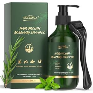 POP MODERN.C Shampoo al rosmarino con biotina di olio di tea tree, per la crescita dei capelli e contro la caduta dei capelli, pulisce i capelli, idrata e mantiene la salute del cuoio capelluto, stimola e rilascia