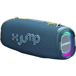 X JUMP XJ 200 Cassa Wireless Portatile Amplificata 90W, Alte Prestazioni, con Funzione TWS, USB, AUX-IN, Microfono Incorporato, Speaker Wireless Resistente all'Acqua Waterproof IPX5, Blu