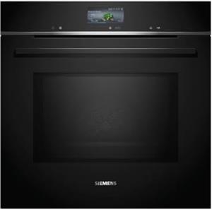 Siemens HM736GAB1 iQ700 - Forno da incasso intelligente con funzione microonde, 60 x 60 cm, made in Germany, 800 W, nero, ecoClean & humidClean autopulente, Air Fry, cookControl, touch screen a colori