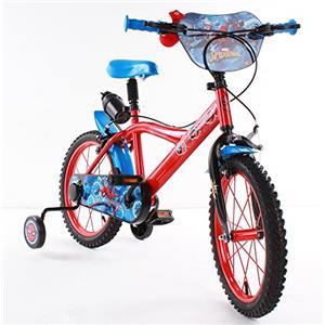albri Disney Marvel, bicicletta di Spiderman da 14 polliici per bambini dai 3 ai 6 anni con stabilizzatori laterali