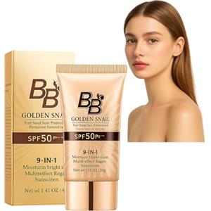 EHIOG BB Cream SPF 50+ Fondotinta Essence Correttore Idratante per Pelle Secca e Grassa, Uniforma il Tono, Protezione Solare, Copertura Naturale 40G