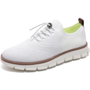 Sudychen Mocassini Uomo Scarpe da Barca Basse Sportive Traspirante Leggero Estive Loafers Scarpe da Passeggio （Bianco，EU43）