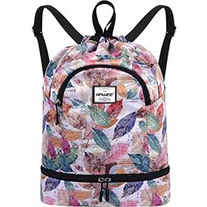 HAWEE Sportivo Zaino Grande Impermeabile Borsa da Palestra Sacca con Tasca Interna Unisex per Vita Quotidiana Scuola Sport All'Aperto Tempo Yoga Libero Spiaggia Nuoto