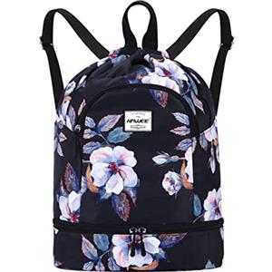 HAWEE Sportivo Zaino con Coulisse Grande Impermeabile Borsa da Palestra Sacca con Tasca Interna Unisex per Vita Quotidiana Scuola Sport All'Aperto Tempo Yoga Libero Spiaggia Nuoto