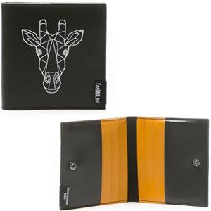 BLU RITMO EcoDNA Portafoglio in Pelle Vegana. Portacarte di Credito. Portatessere da Viaggio. Uomo e Donna. Prodotto in Italia. Approvato PeTA. (Nero Marrone)