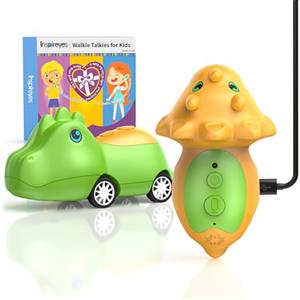 Inspireyes Macchinine Giocattolo Dinosauro con Walkie-Talkie Ricaricabili per Bambini 3-7 Anni, Giocattolo Ideale per Casa o Giardino, Regalo di Compleanno e Natale per Bambini, Set da 2