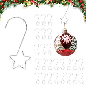Dwafill 100 Ganci per Albero di Natale, Ghirlanda di Natale Ganci per Ornamenti Natalizi, Ornamenti Decorazioni Addobbi Natalizi per Albero di Natale，Suspension pour bouleGancio a sfera (Silver)