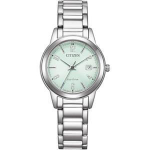 CITIZEN Orologio analogico al quarzo da donna con cinturino in acciaio inox FE1241-71X, verde, Bracciale