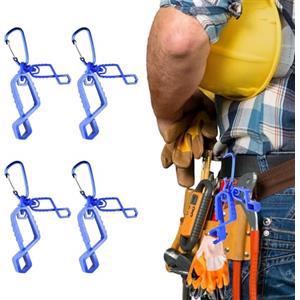 Marjoramy 4 Pezzi Clip per Guanti da Lavoro con Moschettone, Clip Guanto Grabber, Attaccante per Guanti Gancio per Guanti, Clip di Sicurezza per il Lavoro per Guanti Maschere Asciugamani (Blu)