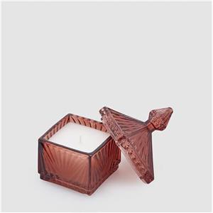 EDG Enzo De Gasperi Candela Profumata Jasmine 12x6,5cm in Vetro Rosso Nordic Vetiver