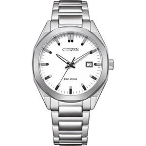 Citizen Orologio analogico da uomo Eco-Drive con cinturino in acciaio inox BM7620-83A, Argento, Moderno